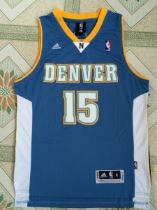 Maillot De Basket Denver Nuggets Carmelo Anthony 15 Retro Engrener Light Bleu